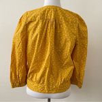 Madewell Wrap Top in Star Golden Yellow Scatter Print M Photo 11