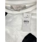 Loft - Faux Fur Heart Sweatshirt in Black and White Photo 1