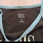 BDG Urban Outfitters  Paris Black and Blue Fitted Crop Camisole Photo 1