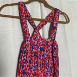 Skies Are Blue Floral Print Crossed Neck Full Length Long maxi Dress Size Small Photo 7