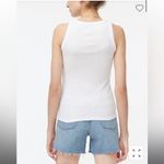 J.Crew Factory High-Neck Ribbed Tank Top Medium Women’s White BG876. Photo 6