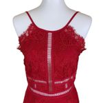 NBD  Lace Bodycon Dress M Red Cocktail Party Date Night Chic Photo 1