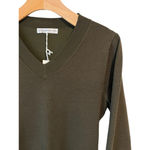 JJ Perfection Sweater Womens Small V Neck Green Long Sleeve Soft Warm Casual NEW Photo 2