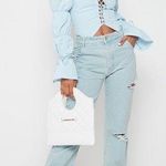 Manière De Voir Blue Lace Up Puff Off Photo 1