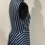 Dark Navy Blue Striped Dress Size L Photo 6