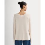Everlane $118 New  the Slouchy V-neck in Cotton Sweater - XS - canvas Photo 2