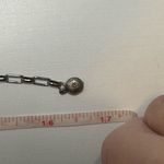 16" vintage rhinestones one blue green choker necklace silver Photo 2