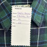 Eddie Bauer Womans Flannel Shirt Size M Plaid Button Up Long Sleeve Green Blue Photo 8