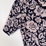 Torn By Ronny Kobo Ronny Kobo Torn Tan Black Floral Knit Sweater Dress Womens XS Mini Short Sleeve Photo 8