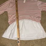 Pilcro Anthropologie Hooded Sweatshirt Twofer Mini Dress NEW pink white striped Photo 10
