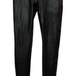 Spanx  Faux Leather Leggings Womens Size Large‎ Black Liquid Metallic Shimmer Photo 0