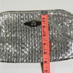 ELLIOT LUCCA Silver Metallic Woven Leather Shoulder Bag Holiday Party Preppy EUC Photo 7