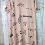 Pretty Woman 2XL Shift Dress Short Sleeve Crewneck 2 Pockets Tan & Brown Size XXL Photo 0