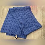 Gap NWT  Blue Cable Knit Lambs Wool Long Wide Chunky Scarf Photo 0