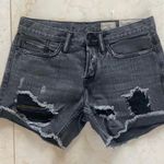 All Saints Gray Distressed Boy Fit Jean Shorts Sz 26 Photo 0