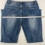 Bebe Blue Straight Leg Jeans with Floral Details. Size 32 Photo 3