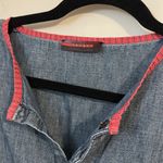 Prada sport Blue Denim hidden snap shirt blouse half sleeve M mesh pit tunic Photo 1