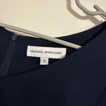 Amanda Uprichard  Navy ruffle spring zip back tiered dress spring mini Photo 3