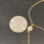 Nine West 9W Gold-tone Round Disc Pavé Hand Chain Bracelet Photo 7