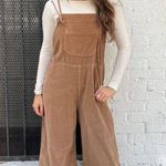 NWT self contrast tan corduroy overalls / jumper sz small / sold at anthro $170 Photo 1