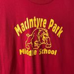 Hanes Vintage Y2K MacIntyre Park Middle School Bulldog T-Shirt XL Crew Neck Red Photo 4
