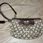 Coach Signature Wristlet Logo Leather Mini Bag Y2K Tan Brown Photo 0
