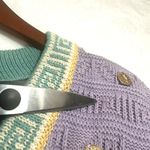 Vintage 80s RARE SK Wear Large Sweater V Photo 6