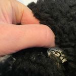 UGG  Black Leather & Suede Calf Height Moto Lug Boots Sherpa Lined Womens 6.5 Photo 9