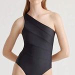 Quince Black Italian One Shoulder One Photo 0