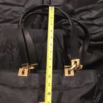 MCM  Black and Gold Monogram Shoulder Bag with Top Zipper Closure Made In Germany Photo 4