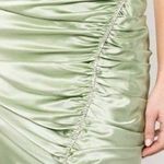 Cinq A Sept Emilia Silk Asymmetric Dress With Crystal Embellishment Pale Green Size 8 Photo 1