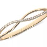 Anne Klein Crystal Criss Cross Hinged Bangle Bracelet Photo 2