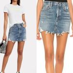 AGOLDE Blue Distressed Mini Skirt Photo 5