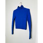 DREYDEN Cobalt Blue Knit 100% Merino Wool High Neck Dyer Sweater Size XS Photo 3