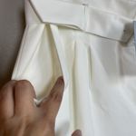 Antonio Melani Pants Women 16 White Alexis Pleated Wide Leg Cropped Belt Career Photo 4