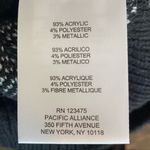 Jones New York  NEW Oversized Black Silver Star Crewneck Sweater Metallic Knit SM Photo 5