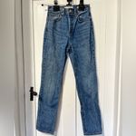 Denim Forum Aritzia Joni high rise loose button fly denim jeans 30 length sz 25 Blue Photo 1