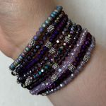 Nine piece sparkly bracelet set Purple Photo 0