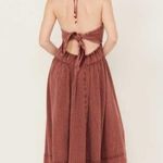 Free People NWT Mind Over Matter Midi Dress in Brown M Photo 3