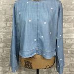 Cloth & Stone  Chambray Polka Dot Top Photo 0