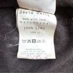 David Valls Lagenlook Linen Zip Front Shirt Cardigan Size M Brown Oversized Size M Photo 7