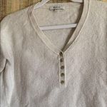 Madewell  Womens Cream V-Neck Sweater Size XS Cotton Top Fashion Casual Winter Photo 1