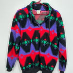 Vintage Aztec Fleece David Wayne Women's Size Large Retro 80s 90s‎ Western Rodeo Black Photo 0
