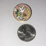 Independent Order of Odd Fellows Daughters of Rebekah Multicolor Bird Pin Gold Photo 2