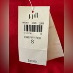 J. Jill Short Sleeve Button Detail Shirt Dress Red Pima Cotton Modal NWT Small Photo 9