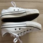 Converse  All Star Lift Platform Low White Leather Shoes Size 7 READ Photo 3
