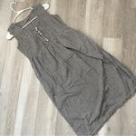 Gingham Cotton Dress button front midi womens Black White (size 2 petite) picnic Photo 0