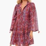 💕OLIPHANT💕 Yoke Long Sleeve Mini Dress ~ Monaco Rose Print Large Photo 0