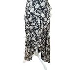 EXPRESS  Womens Floral Ruffle Dress Fairy Grunge Whimsigoth Asymmetrical Whimsy Photo 3