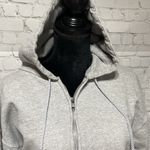 Hanes Grey Hoodie With Aqua EveryDay Graphic on Pocket Medium Photo 4